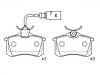 Bremsbelagsatz, Scheibenbremse Brake Pad Set:7M3 698 451